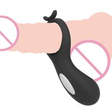 IKOKY Clitoris Stimulator 10 Speed Vibrator Penis Ring G spot Delay Ejaculation Vibrating Cock Ring Sex Toys for Men Couple 2024 - buy cheap