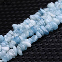 3-5x6-8mm Blue Aquamarines Beads Natural Freeform Chips Beads For Jewelry Making 15'' Needlework DIY Beads Bracelets Trinket 2024 - buy cheap