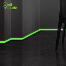 Luminous band baseboard Wall Stickers 1m 3m 5m living room bedroom Eco-friendly home decoration in the dark DIY Strip wall Paper 2024 - buy cheap