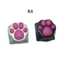 Teclado pata artesanal de silicone abs gatinho botões para interruptores cereja mx l41e 2024 - compre barato