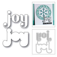 2020 New English Words Joy and Silhouette Metal Cutting Dies For DIY Cut Paper Craft Making Greeting Card Scrapbooking NO Stamps 2024 - buy cheap