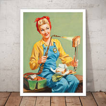 Vintage Girls Retro Food Grilled Cheese Sandwich Italy Restaurant Print Poster Wall Art Canvas Painting Foodie Kitchen Art Decor 2024 - buy cheap