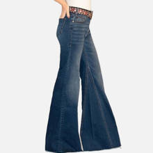 Pantalones de pierna ancha de cintura alta para mujer, pantalón vaquero largo, Vintage, holgado, de moda, Primavera, 2021 2024 - compra barato