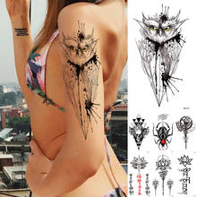 1Sheet Waterproof Temporary Tattoo Sticker Rose Owl Flash Tattoos Spider Skull Sanskrit Body Art Arm Fake Tatoo Women Men 2024 - buy cheap