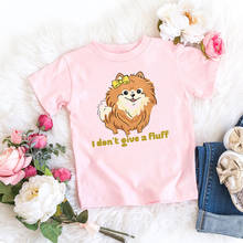 Pomeranian Pom I Don'T Give A Fluff Funny Kids T-Shirt Clothes Children Gift Kawaii Animal Print Tops For Girls TShirt Harajuku 2024 - buy cheap