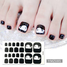 Lamemoria 1sheet Full Cover Toe Nail Art Sticker Cute Designs Waterproof Women Feet Nail Stickers Foot Decal Beauty Summer Style 2024 - buy cheap