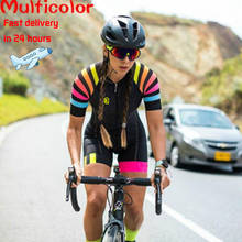 2022 Women's Triathlon Short Sleeve Cycling Jersey Sets Skinsuit Maillot Ropa Ciclismo Bicycle Clothing Bike Shirts Go Jumpsuit 2024 - buy cheap