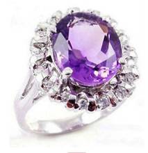 Бесплатная доставка Красивая Серебряная пластина фиолетовое кольцо из циркона 7 8 9 #> часы оптом кварцевый камень CZ Кристалл 2024 - купить недорого