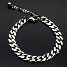 beads bracelet men wholesale stainless steel cuba link men bracelet chain on hand chain bracelet hip hop couple bracelet punk 2024 - buy cheap