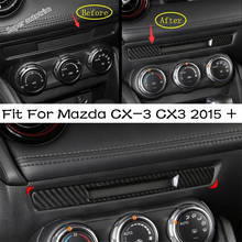 Lapetus Control medio tablero de instrumentos Panel recorte cubierta para Mazda CX-3 CX3 2015 - 2021 ABS/rojo mate con apariencia de fibra de carbono 2024 - compra barato