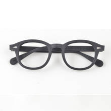 Johnny Depp-gafas redondas transparentes para hombre y mujer, lentes de acetato de diseño de marca, Estilo Vintage, nuevas 2024 - compra barato