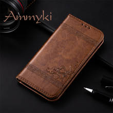 AMMYKI High quality Flip leather Carving Flowers Supple Pu color phone back cover 6.0'For Tecno Pouvoir 2 case 2024 - buy cheap