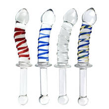 New Handle Glass Dildo Penis Masturbation Glass Stick Glass Anal Plug Ass Anal Dilator Butt Plug GSpot Stimulation Glass Sex Toy 2024 - buy cheap