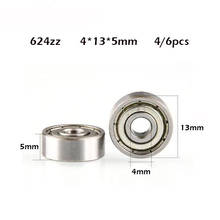 4/6PCS/LOT 624 624Z 624ZZ Ball Bearing 4*13*5 mm Chrome Steel Bearing  Deep Groove Steel Sealed Ball Bearings 2024 - buy cheap