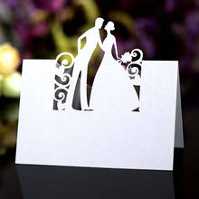 20pcs laser cut wedding seat card Number place Name Card wedding table cards Wedding Banquet Valentine's confession decoration 2024 - buy cheap