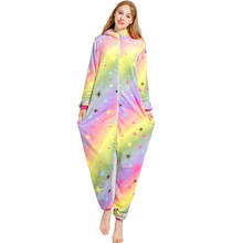 Unicorn  Onesie Adult Animal Panda Pajamas Suit Warm Soft Stitch Sleepwear Onepiece Winter Jumpsuit Pijama Cosplay 2024 - buy cheap