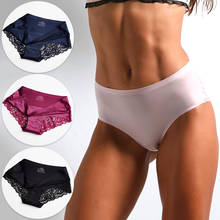 Sexy Low Waist Lace Panties Healthy Comfortable Breathable Cotton Crotch Briefs Female Seamless Underwear Soft Elastic Underpant 2024 - buy cheap