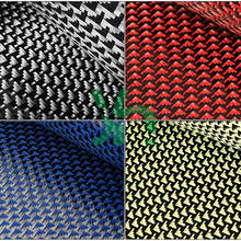 3K280g black/yellow/blue/red houndstooth pattern/aircraft texture carbon fiber cloth car interior and exterior surface modificat 2024 - buy cheap