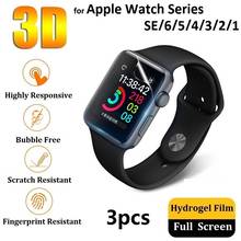 3d Защитная пленка для экрана для Apple Watch Series 6 SE 5 4 44 мм 40 мм iWatch 3 2 1 42 мм 38 мм (не стекло) Гидрогелевая Защитная пленка 2024 - купить недорого