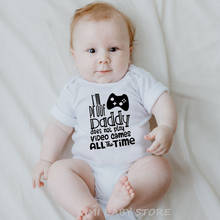 Newborn Infant Kids Baby Boy Girl Bodysuit Short Sleeve Cute Cotton Proof Daddy Does Not Play Games Print Jumpsuit Baby Wear 2024 - купить недорого