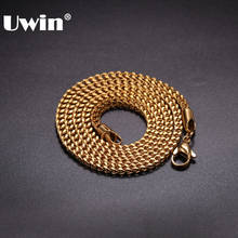 UWIN-collares de cadena de acero inoxidable para hombre y mujer, collares con colgante de alta calidad estilo Hip Hop, 3mm, envío directo 2024 - compra barato