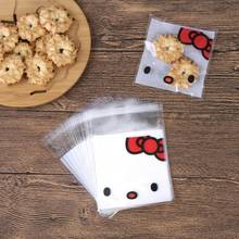 25 Pcs Hello Kitty Home Plastic bag thank you biscuit and candy bag self-adhesive wedding birthday gift bag biscuit bag baking 2024 - buy cheap