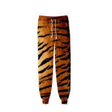 Moda animal tigre pele traje impressão 3d jogger harem pant diário casual das mulheres dos homens longas calças soltas calças de fitness sweatpants 2024 - compre barato