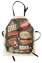 BBQ Party Apron Grill Menu Design with Steaks Burgers Wings Sausages Ribs Bacon Retro Kitchen Bib Apron Cooking Baking 2024 - buy cheap