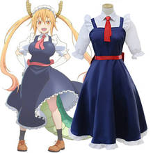 Disfraz de Anime japonés de Kobayashi, traje de sirvienta de dragón Tohru, juego de rol, uniformes para fiesta de Halloween 2024 - compra barato