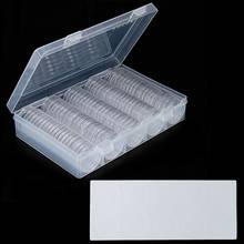 100Pcs Coin Cases Capsules Holder Clear Plastic Round Storage Box 2024 - buy cheap