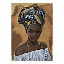 African woman pattern 5D DIY full diamond cross stitch diamond mosaic home decoration 2024 - buy cheap