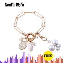 NeeFu WoFu Freshwater Pearls Bracelete shell Nationality manual Braceletes Pulsera de piedra Mujer de Bohemia Bangle Jewelry 2024 - buy cheap