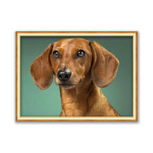 Animal Dachshund DIY Cross Stitch 11CT Embroidery Kits Craft Needlework Set Cotton Thread Printed Canvas Home Decoration Sell 2024 - buy cheap