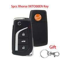 5pcs/lot Xhorse XKTO00EN Wire Remote Key VVDI2 For Toyota Type 3 Buttons Universal Remote Key VVDI Tool Key Programer 2024 - buy cheap