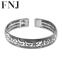 Pulsera Mantra FNJ, Plata 999, tamaño ajustable, Original, plata esterlina S999, pulseras para mujer y hombre, joyería 2024 - compra barato