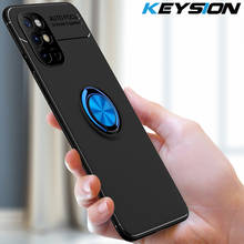 KEYSION-funda a prueba de golpes para Oneplus 8T, 5G, 8 Pro, carcasa trasera de teléfono con soporte de anillo de Metal magnético de silicona para OnePlus Nord 5G 1 + Z 2024 - compra barato