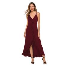 Backless Evening Dress Elegant High Low V cut Dress Spaghetti Long Dress Sexy Vestido de Fiesta Robe de Soiree LQ-2362 2024 - buy cheap