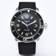 Corgeut 45mm mostrador preto st1612 relógios de pulso mecânicos automáticos luminosos à prova dwaterproof água 316 ss caso relógio masculino 2024 - compre barato