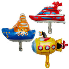 Globos de aluminio de la serie mini barco submarino para niños, globos de aluminio, decoraciones para fiestas de cumpleaños, juguetes para baby shower, 50 Uds. 2024 - compra barato