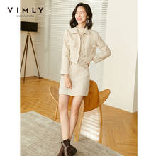 Vimly Elegant Women's Clothing Set Fashion Winter Single Breasted Thick Short Jacket High Waist Skirt Female Two Piece Set F3628 2024 - buy cheap