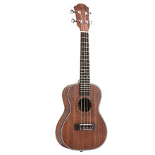 Yael 23 дюйма концертное укулеле 4 струны Гавайская мини-гитара Uku кофейная Акустическая гитара красное дерево 2024 - купить недорого