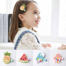 Fruit Ice Cream Glitter Hair Clips for Baby Girls Kids Barrettes Headwear Hair Accessories Cute Princess Fashion Hairpins 2024 - buy cheap