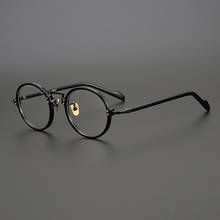 Gafas redondas de acetato para hombre y mujer, con montura lentes ópticas, Retro, graduadas, marca de lujo, Japón 2024 - compra barato