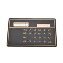 Mini calculadora de bolsillo de energía Solar, diseño de tarjeta de crédito ultrafino de 8 dígitos 2024 - compra barato