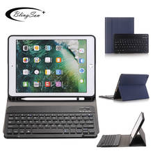 Bluetooth Keyboard Case for iPad 5 6 2017 2018 9.7'' Smart Cover for iPad 9.7 2018 / 2017 Pro 9.7 / Air/Air 2 Case Pencil Holder 2024 - buy cheap