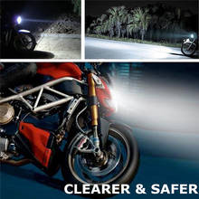 H4 12v 6500K мотоцикл 3030 светодиодный Hi-Lo луч головной светильник лампа 2024 - купить недорого