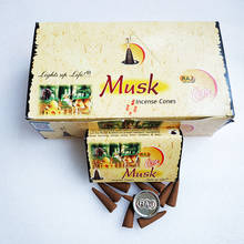 T MUSK Indian Incense Cones Amber Buddhist Living Room Scents for Home 6 / 12 Small Boxes India Tower Incenses 2022 - buy cheap