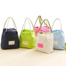1Pcs 26*26*16CM Waterproof Oxford Cloth Portable Handbag Shopping Bag Outdoor Picnic Students Office Lunch Bento Bags 2024 - buy cheap