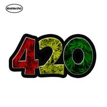 HotMeiNi 13cm x 6.6cm 420 Rasta Funny Vinyl Sticker Weed Leaf Leaves Dank Bud Bumper Car Truck Decals Stickers 2024 - buy cheap