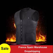 5 Areas Heated Vest Washable USB Charging Heating Vest Intelligent Temperature Control Winter Warmer Skiing Heating Hiking Vests 2024 - buy cheap